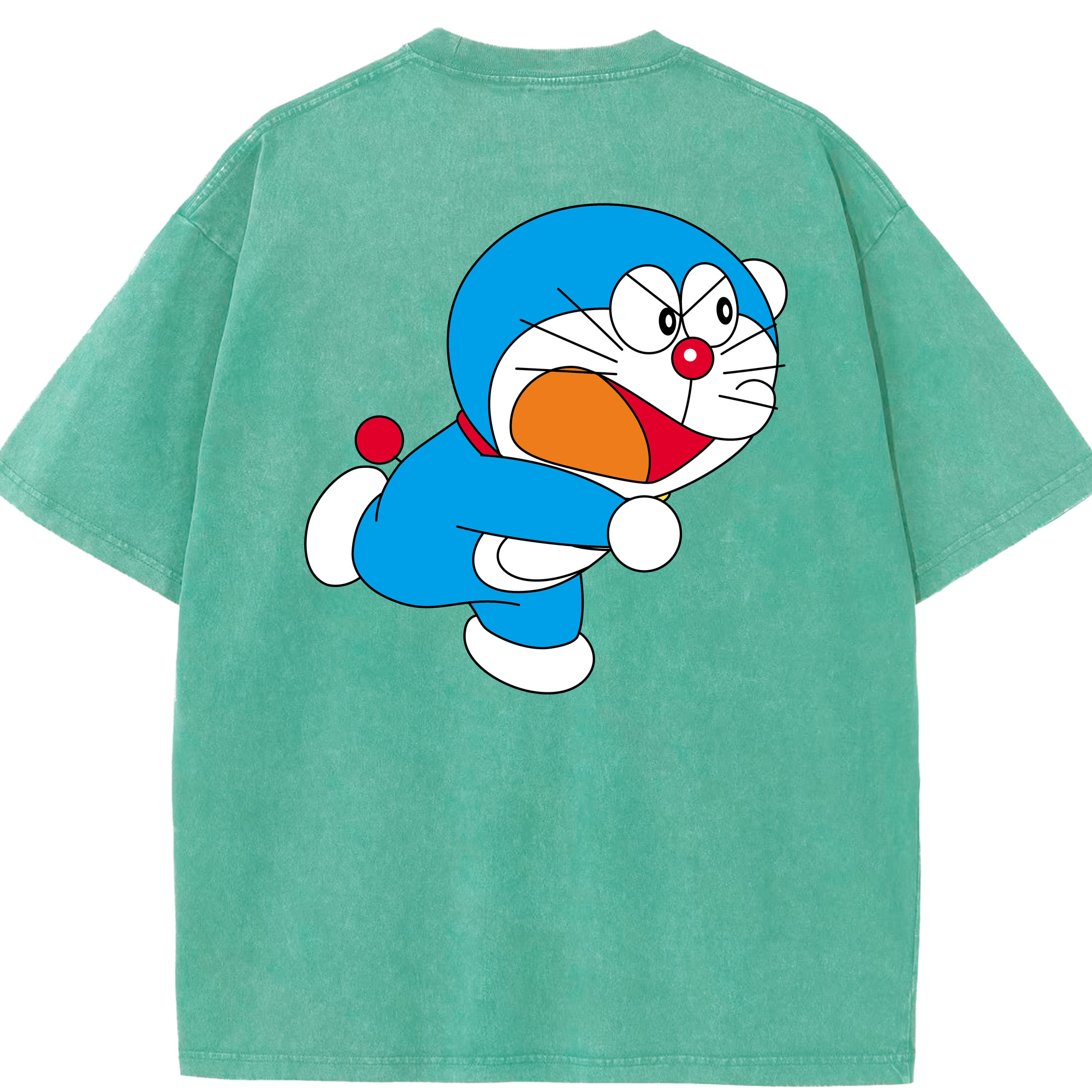 （画像用） ドラえもん Doraemon 綿100% ヴィンテージ風 半袖Tシャツ（背面プリント）